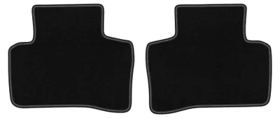 Image de Tapis arrière en moquette pour Mercedes EQC N293 2019- (SUV) – 2 pièces, noirs, sur mesure – Wielganizator LUX – version W1037