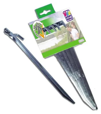 Produktbild von Heringe 30 cm mit Spannhaken, extra stabil, 5 Stück Set, Zelt Zubehör