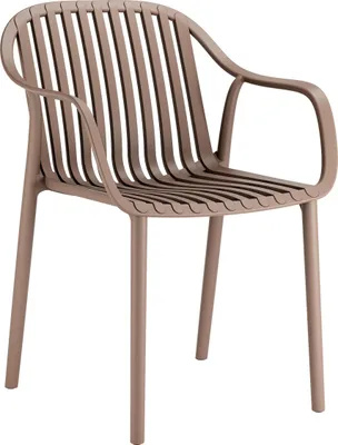Image de Fauteuil de terrasse en POLYPROPYLENE Taupe pour Exterieur