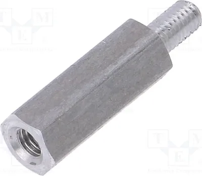 Produktbild von 10x Distanzmuffe mit Gewinde Innengew: M3 15mm Außengew: M3 234X15 Distanzelemente
