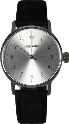 Produktbild von Gigandet Armbanduhr Quarz Damen Edelstahl Lederband Silber Schwarz G27-008