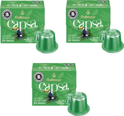Image de Dallmayr Capsa Lungo Selektion d Oro Brasil 10 capsules 56g paquet de 3
