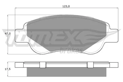 Produktbild von TOMEX brakes TX 14-37 Bremsbeläge Satz Vorne Bremsklötze für TOYOTA AYGO (WNB1, KGB1) für CITROËN C1 (PM, PN) passend für PEUGEOT 107 Schrägheck