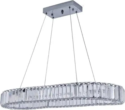 Zdjęcie produktu dla Lampy wiszące, nowoczesne żyrandole, kryształowa dekoracja, dł. 70 szer. 25 wys. 7,6 cm, pilot zdalnego sterowania