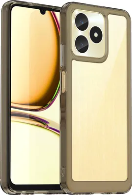 Produktbild von Schutzhülle für Realme C51 Klar Rückseite Stoßfeste TPU Silikon Bumper Hülle Grau