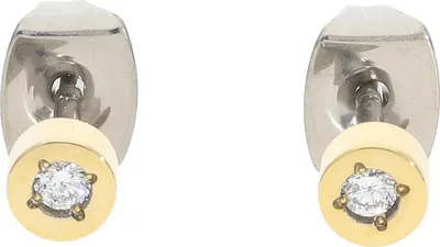 Image de Boccia 05083-04 Boucles d'oreilles diamant en titane plaqué or