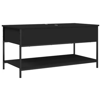 Zdjęcie produktu dla vidaXL Stolik kawowy czarny 100x50x50 cm materiał drewnopochodny i metal