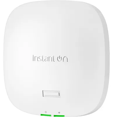 Produktbild von HPE Networking Instant On AP21 (RW) Dual Radio 2x2 Wi-Fi 6 Access Point, 2,4 GHz, 5 GHz, 1200 Mbit/s, OWE, WPA2, WPA3, 1000 Mbit/s