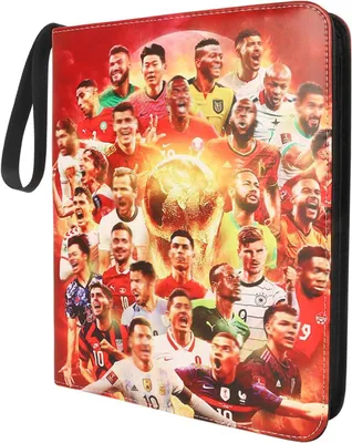 Produktbild von Football Cards Scrapbook, Fußball Karten Sammelalbum für bis zu 900 Karten, Trading Cards Album mit Reißverschluss und Griff, Sammeln und Tauschen
