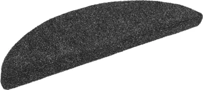 Obrázok produktu pre Schodové rohože, samolepiace, 15 ks, 56x17x3 cm, tmavošedé, polkruhové