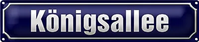 Produktbild von Blechschild Straßenschild 46x10cm Königsallee Düsseldorf Dekoration
