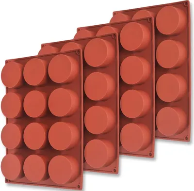 Produktbild von Silikon-Formen für Cakepops und Schokolade, 4er Set, runde Zylinder