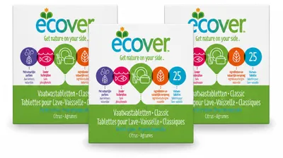 Produktbild von 3 x Ecover Classic Spülmaschinentabs - Vorteilspackung - 3 Stücke
