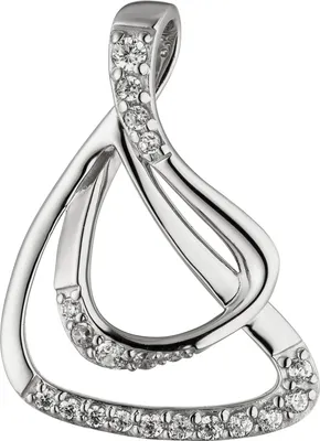 Produktbild von JOBO Anhänger 925 Sterling Silber 20 Zirkonia Silberanhänger