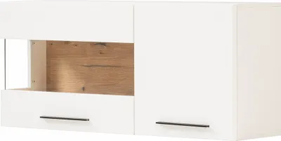 Produktbild von Hängevitrine weiß mit Eiche SUTTON-61
