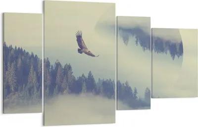 Produktbild von Bild auf Leinwand - Leinwandbild - Vogel Natur Wald - 120x70cm - Wand Bild - Wanddeko - Wandbilder - Leinwanddruck - Bilder - Kunstdruck - Wanddekoration - Leinwand bilder - Wandkunst - DL120x70-3853