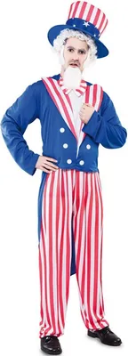 Onkel Sam Kostüm Mr. National USA für Herren Gr. M/L rot laut Amerika Historisch Fasching Karneval Mottoparty