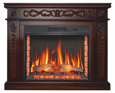 Produktbild von Casa Padrino Barock LED Elektrokamin Dunkelbraun 113 x 31 x H. 92,2 cm - Barock Möbel