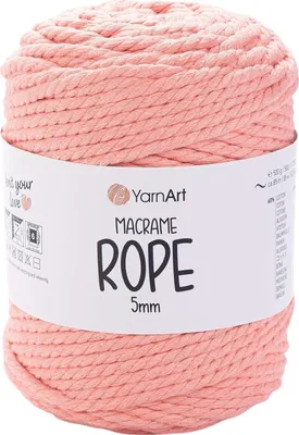 Produktbild von Yarn Art Macrame Rope 5 mm 85 m 767 Coral Schnur