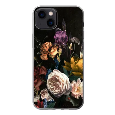 Produktbild von MuchoWow® Handyhülle Schutzhülle Hülle für iPhone 13 mini Blumen - Rosen - Muster Silikon Softcase Handy Hülle - Softcase
