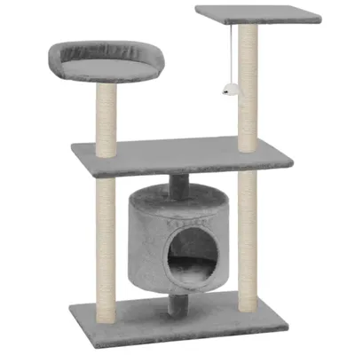 Produktbild von vidaXL Katzen-Kratzbaum Sisal 95 cm Grau