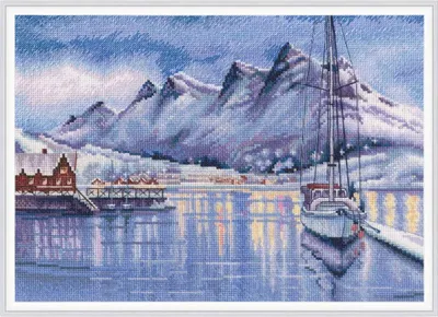 Image de RTO Kit de point de croix "Port de Bodo", modèle à compter, 29,5x20,5cm