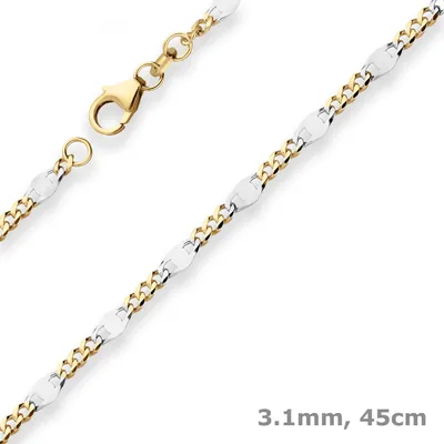 3-1mm-Panzerstegkette-aus-333-Gelbgold-45cm