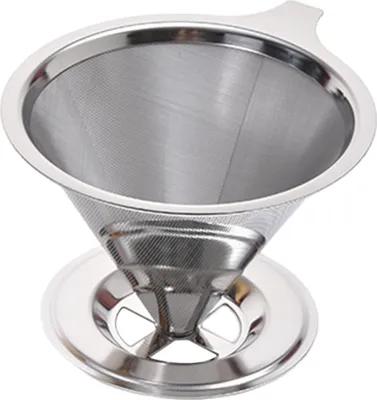 Produktbild von Kaffeefilter Edelstahl Pour Over Kaffeetropfer Wiederverwendbarer papierloser Kaffeekegelfilter für Zuhause