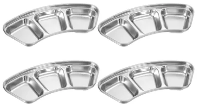 Mini-Edelstahl-Soßenschalen, 4 Stück, 8,2 cm, silber