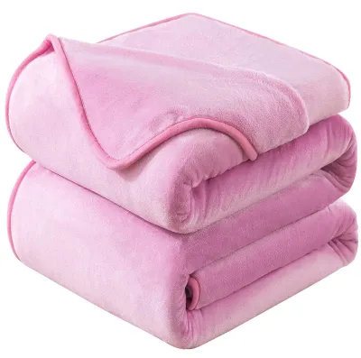 Immagine prodotto di Coperta in pile spessa, 230x270 cm, rosa - Morbida e calda, per due persone