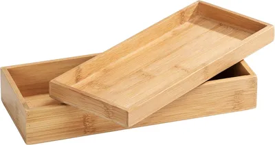 Produktbild von Bambus Aufbewahrungsbox mit Deckel - Multifunktionale Badewanne für Schmuck, Kosmetik und mehr