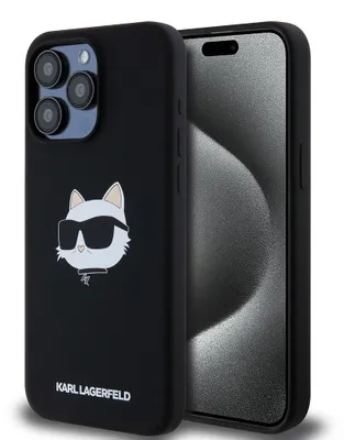 Produktbild von Karl Lagerfeld KLHMP15XSCHPPLK iPhone 15 Pro Max 6.7" schwarz hardcase Silicone Choupette Head MagSafe Schutzhülle
