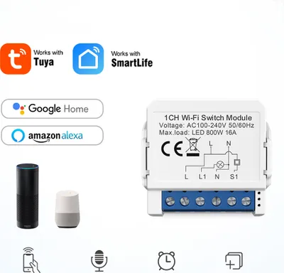 Produktbild von INF Smart WiFi Einzeldrahtschalter - Steuern Sie Ihre Lichter einfach