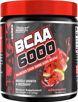 Produktbild von Nutrex Research BCAA 6000, Puder, L-Isoleucin, L-Leucin, L-Valin, Wassermelone, 1 Stück(e), 7,5 g, 1500 mg