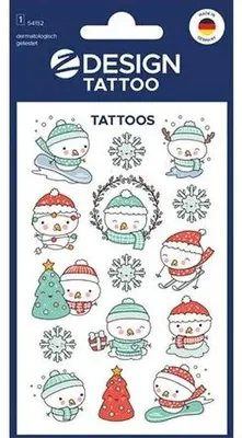 Image de AVERY Zweckform 54152 ZDesign KIDS Tatouages de Noël "Bonhomme de neige