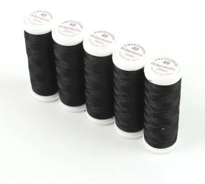 Produktbild von Ackermann Embroidery 40 Stickgarn 5x260m 2999 Schwarz