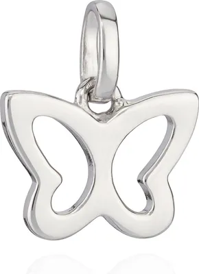 Produktbild von Kettenanhänger Schmetterling 925 Silber anlaufgeschützt 12x9mm Amulett Talisman