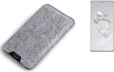 Produktbild von K-S-Trade Filz Handyhülle kompatibel mit OnePlus OnePlus 12 Schutzhülle Filztasche Filz Tasche Case Sleeve Handy Hülle Filzhülle grau