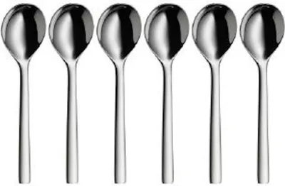 Produktbild von WMF Nuova Suppentassenlöffel Set 6-teilig Esslöffel Cromargan Edelstahl poliert spülmaschinengeeignet, L 17 cm