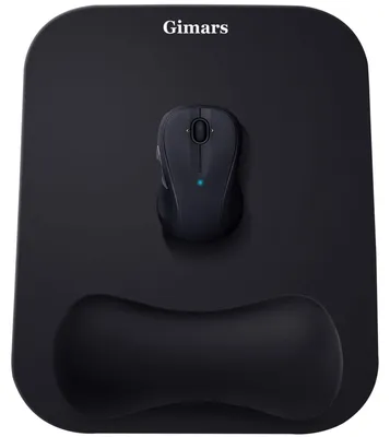 Obrázok produktu pre Podložka pod myš Gimars s gélom, ergonomická podložka pod myš s oporou pre ruku, gél s pamäťovou penou