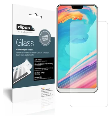 Produktbild von 2x Schutzfolie für Ulefone T2 Pro matt - Anti-Shock 9H Folie dipos Glass