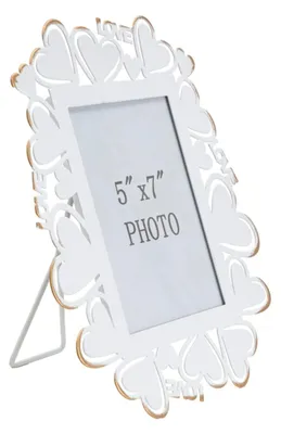 Zdjęcie produktu dla Paris Prix 142602, Ramka na pojedyncze zdjęcie, Szkło, Metal, Biały, Złoto, Stół, 12 x 17 cm, Prostokątny