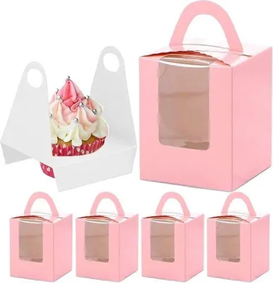 Produktbild von Famanu Cupcake-Box 25 Stück - umweltfreundlich, faltbar