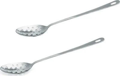Produktbild von 2 gelochte Gießlöffel 40cm Chromnickelstahl