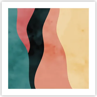 Produktbild von Poster - Poster ohne Rahmen - Mehrfarbig Abstraktion Modern - 50x50 cm - Wand Bild - Wanddeko - Wandbilder - Kunstposter - Wandposter - Bilder - Kunstdruck - Wanddekoration - P2XAC50x50-4820
