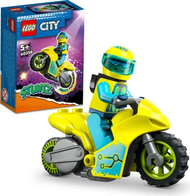 Obrázok produktu pre Stavebnica LEGO City 60358 Kaskadérská kybermotorka (13 dielikov)