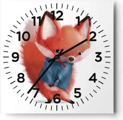 Produktbild von Wanduhr - Quadrat - Glasuhr - Klein November Kind - 40x40cm - Schleichendes Uhrwerk - Lautlos - zum Aufhängen bereit - Dekoration Modern - Wanddekoration aus Glas - C4AC40x40-4828