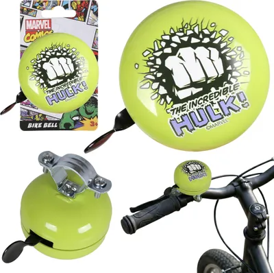 Produktbild von MARVEL Avengers HULK Metall-Fahrradklingel für Kinderlenker, RETRO 6 cm