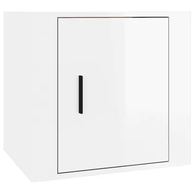 Produktbild von vidaXL Nachttisch Hochglanz-Weiß 50x39x47 cm