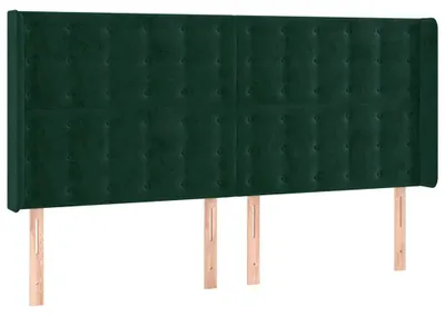 Obrázok produktu pre vidaXL Čelo postele s ušami tmavozelené 203x16x118/128 cm Velvet